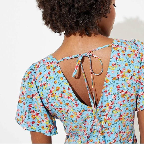 NWT Loft Tie Back Pocket Dress size 8 - Picture 3 of 8